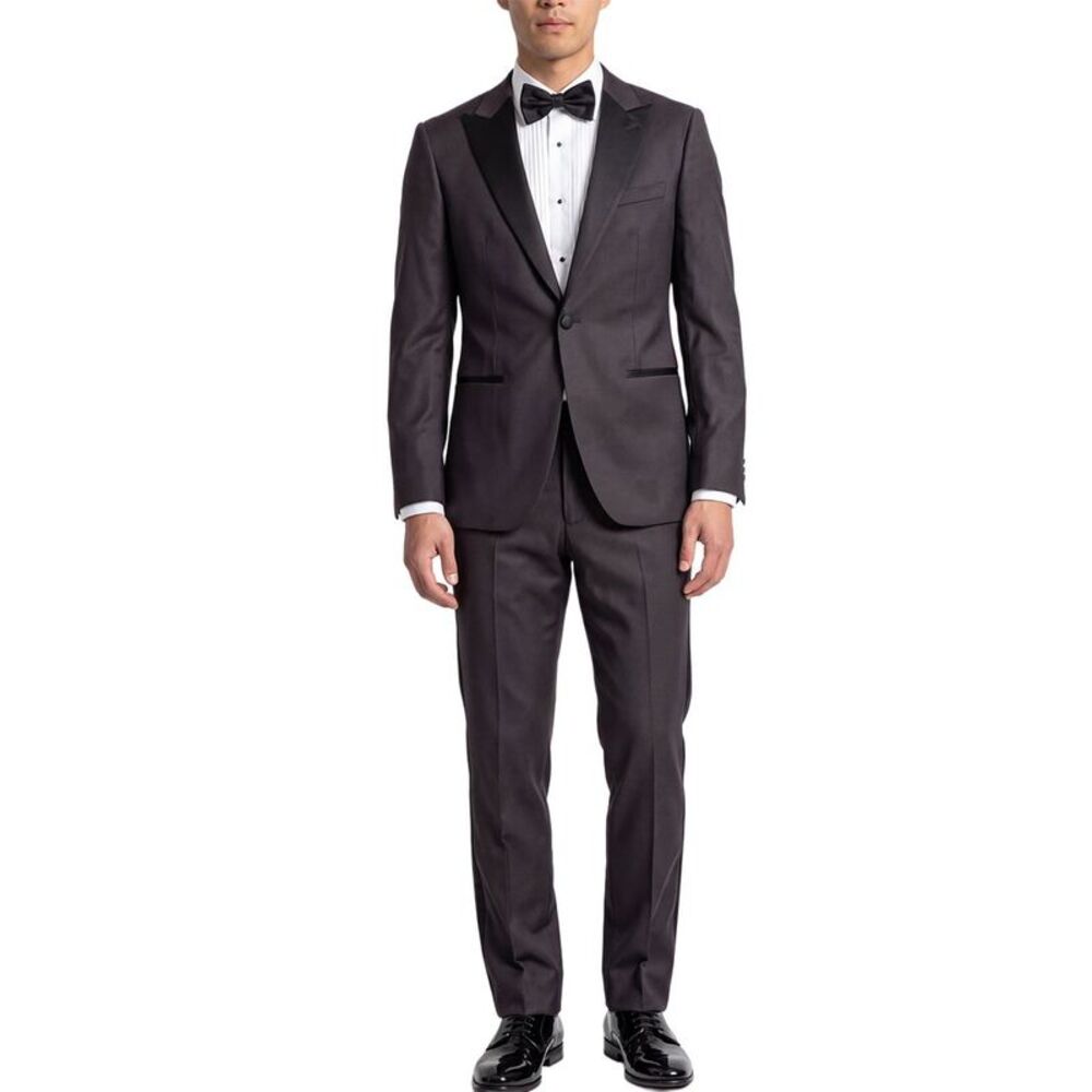 Corneliani Mens 2Pc Wool & Silk-Blend Suit, Black